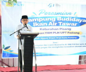 Dukung Ketahanan Pangan, Wakil Wali Kota Padang Maigus Nasir dan YBM PLN Luncurkan Kampung Budi Daya Ikan di Kelurahan Pisang
